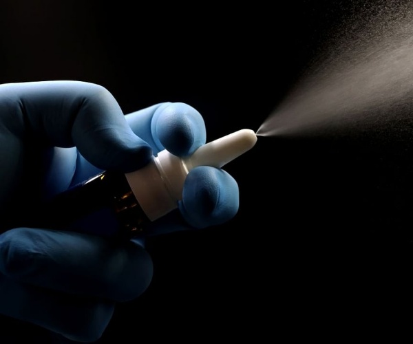 close-up of a nasal spray