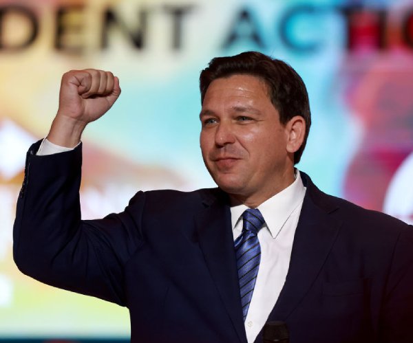 florida gov. ron desantis appears at a convention