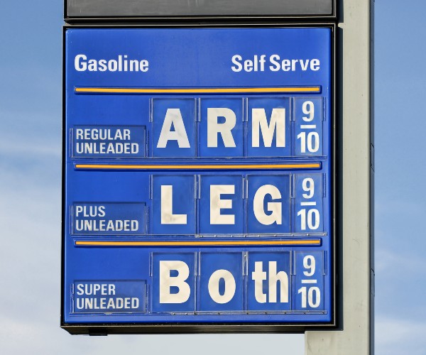 rising gas prices arm leg both 