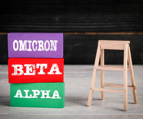 omicron, beta, alpha stacked blocks with a ladder