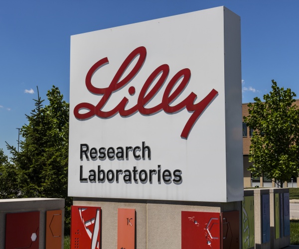 Lilly Research Laboratories sign outside of building