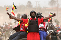 Ugandan Opposition Leader Campaigns in Flak Jacket