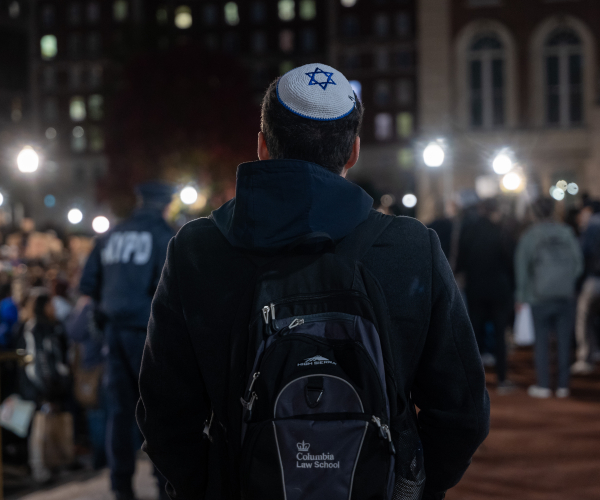 a jewish columbia law school student at a protest