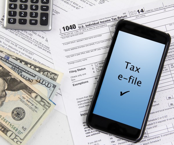 e filing of taxes online and or telephonically 