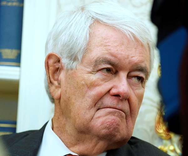 newt gingrich looking to his side