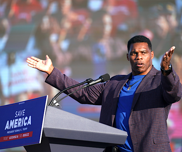 herschel walker speaks at a save america rally