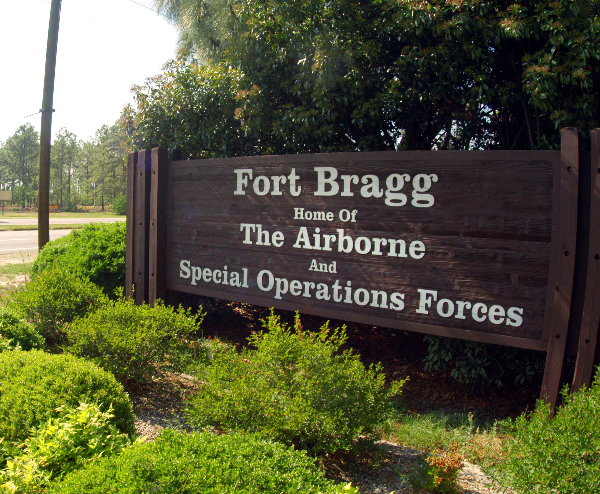 fort bragg sign