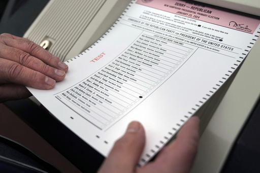 person holding a paper ballot