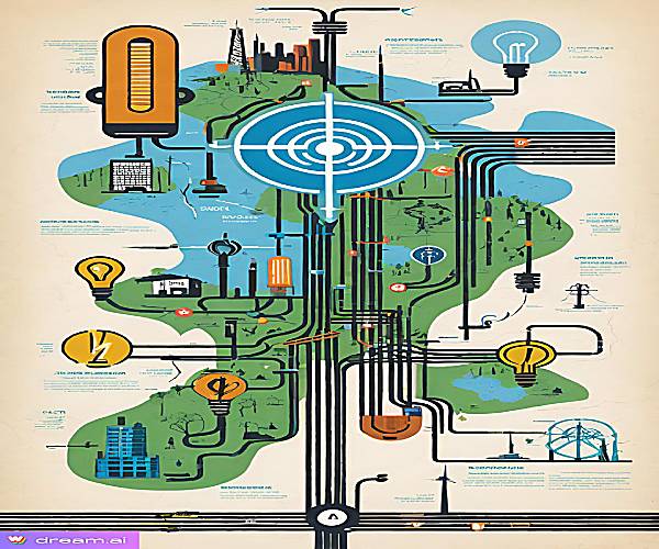 illustration of a worldwide power grid