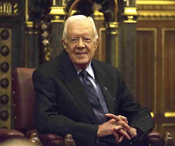 jimmy carter poses for a portrait