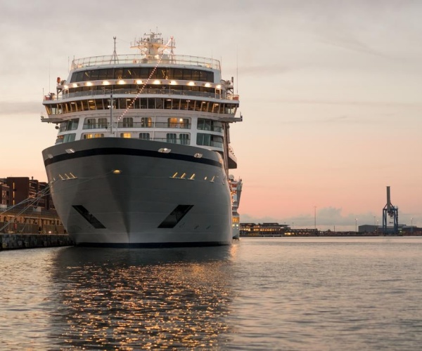 docked cruise ship