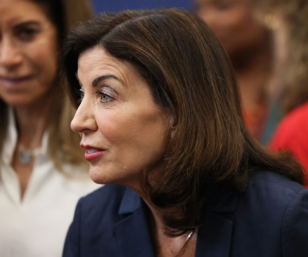 new york gov kathy hochul speaks at a bill signing ceremony