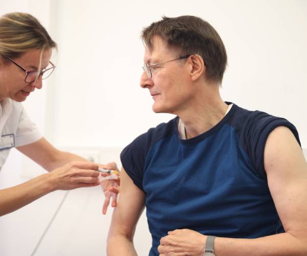 patient receiving a vaccine