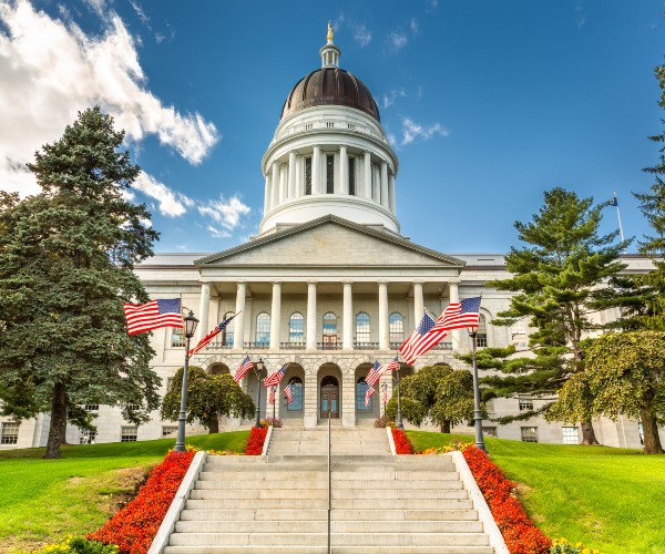maine state house  in capital of augusta  united states