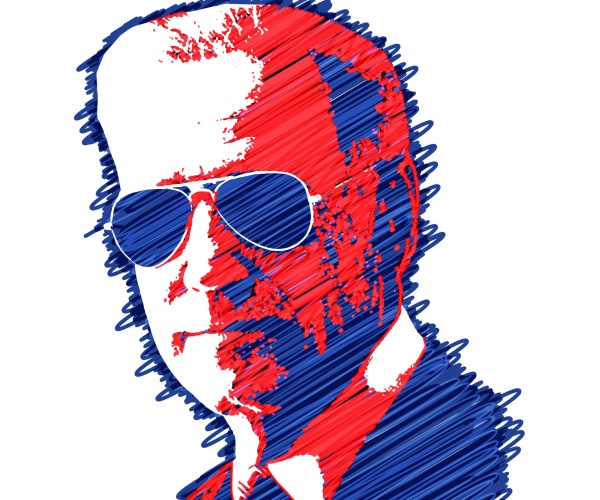 joe biden sunglasses scribble art marker pen illustration